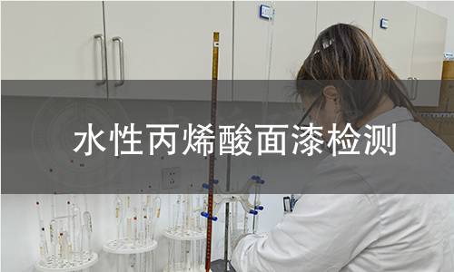 水性丙烯酸面漆检测
