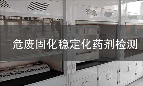 危废固化稳定化药剂检测