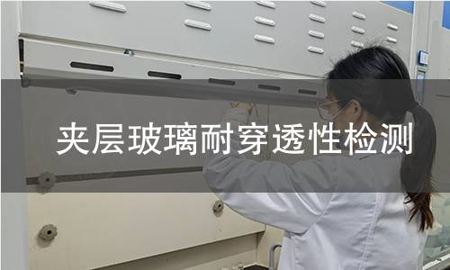 夹层玻璃耐穿透性检测