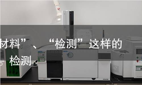 无像“材料”、“检测”这样的笼统词。检测