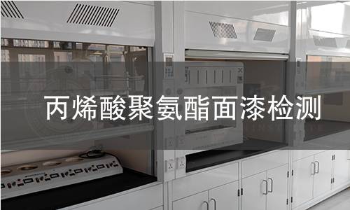 丙烯酸聚氨酯面漆检测